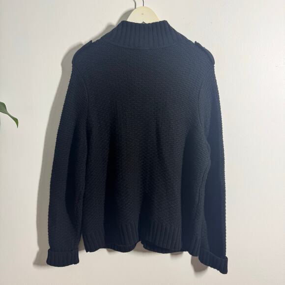 Talbots Sweater Women 2X Black Plus Size Cardigan Minimal Modest Cashmere Blend - Picture 2 of 7